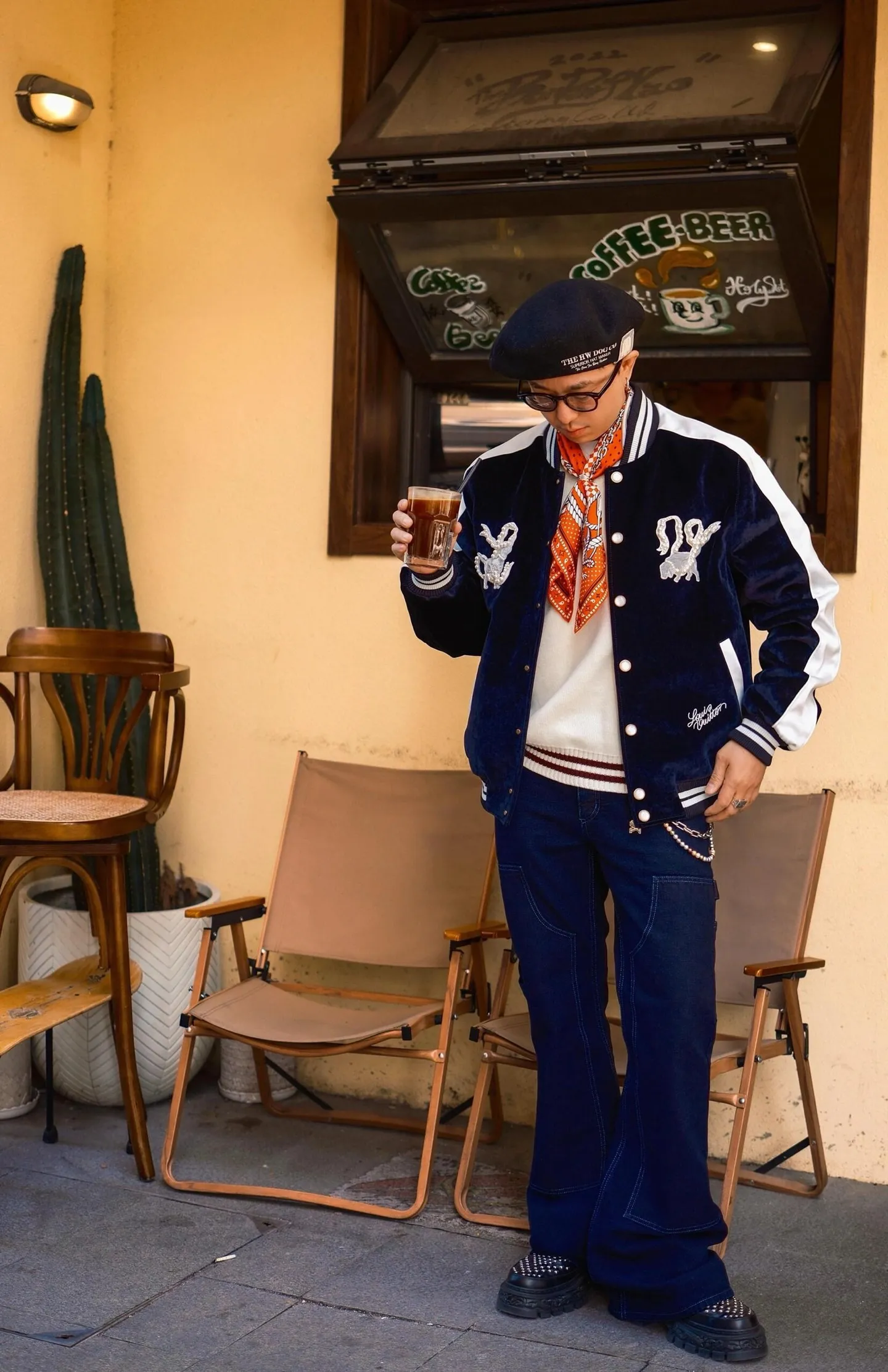 Louis Vuitton/Louis Vuitton 24Fw Pearl Velvet Yokosuka Jacket Jacket